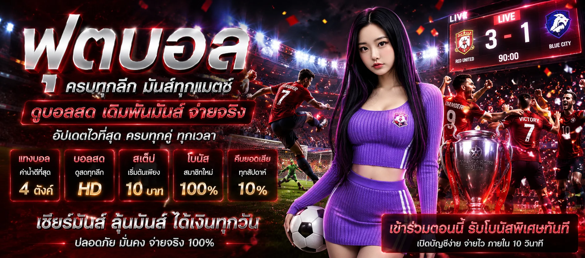 แทงบอลออนไลน์ LUCIA68 ราคาน้ำดี ครบทุกลีก